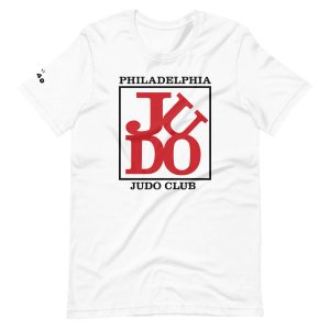 philadelphia judo club classic white front wrinkled