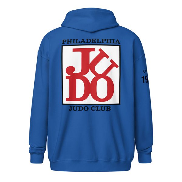 Philadelphia Judo Club Zip Hoodie Royal Blue-back-view