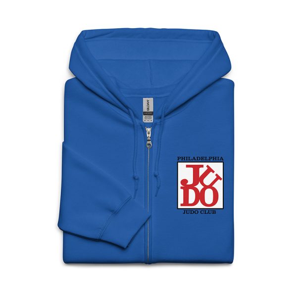 Philadelphia Judo Club Zip Hoodie Royal Blue close