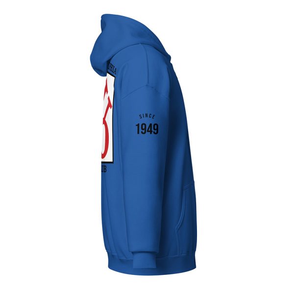 Philadelphia Judo Club Zip Hoodie Royal Blue side view