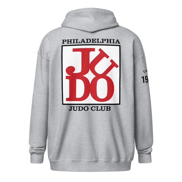 Philadelphia Judo Club – Zip Hoodie Grey - Image 2
