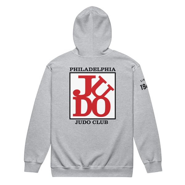Philadelphia Judo Club – Zip Hoodie Grey - Image 5