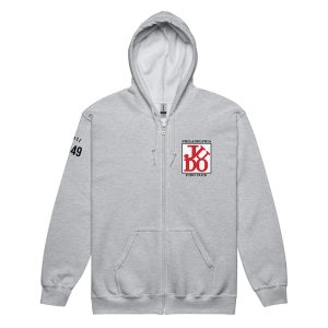 Philadelphia Judo Club – Zip Hoodie Grey front open
