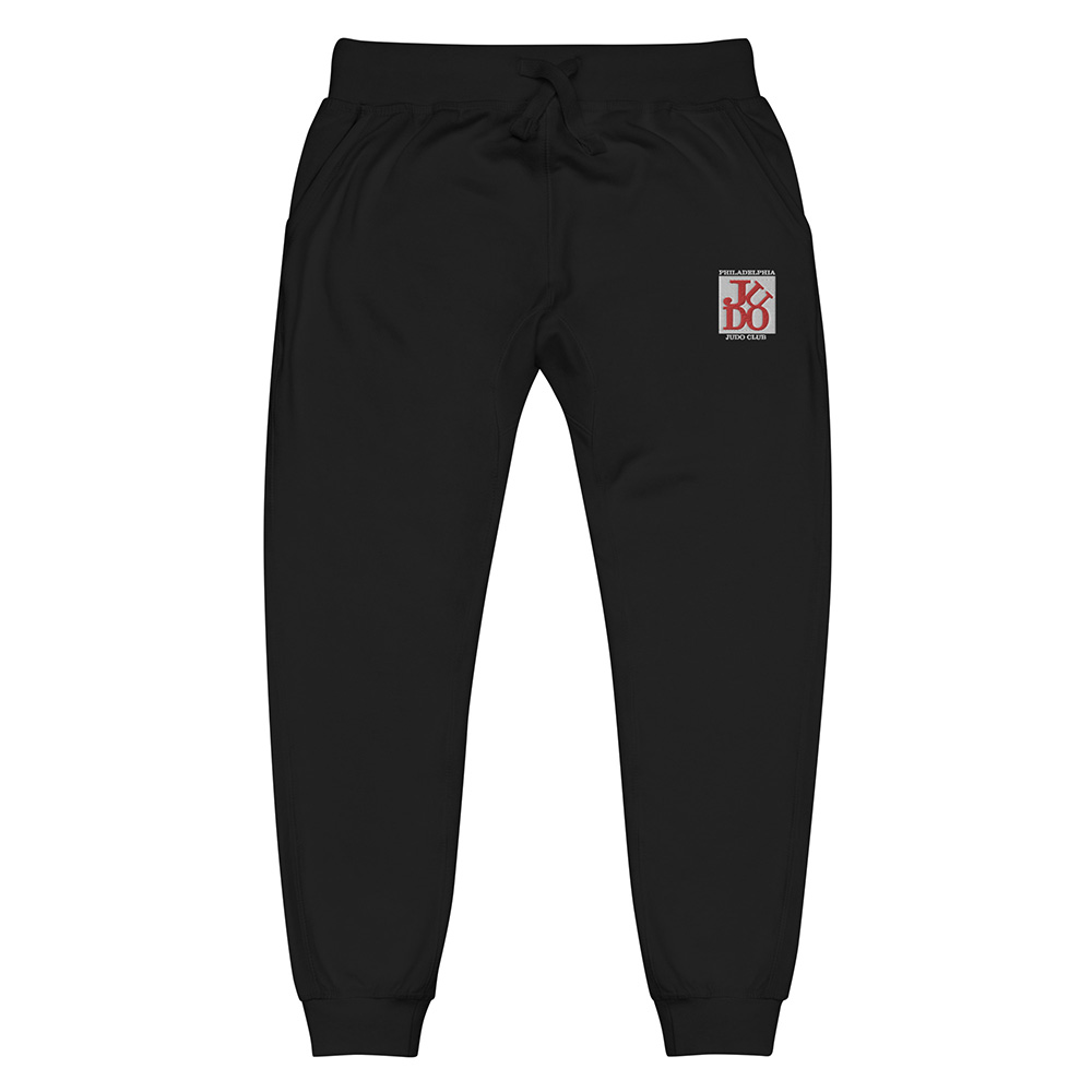 Philadelphia judo club - fleece sweatpants black front